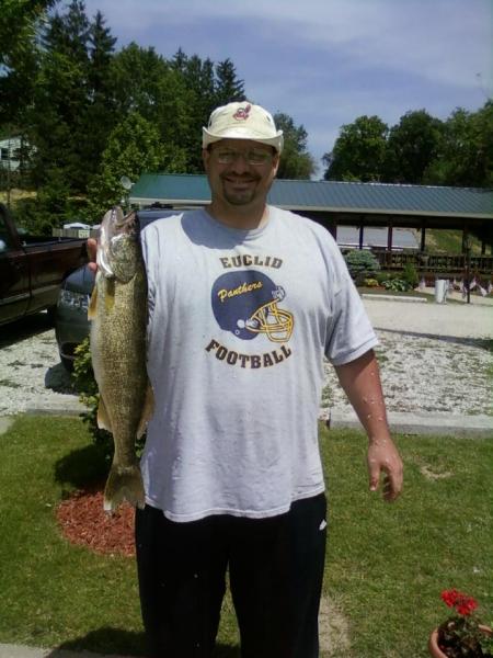 8lb. walleye caught off Eastlake Power Plant