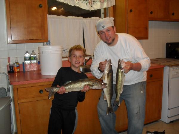Me and my son Tristan with a few of Eastern Lake Erie's finest.