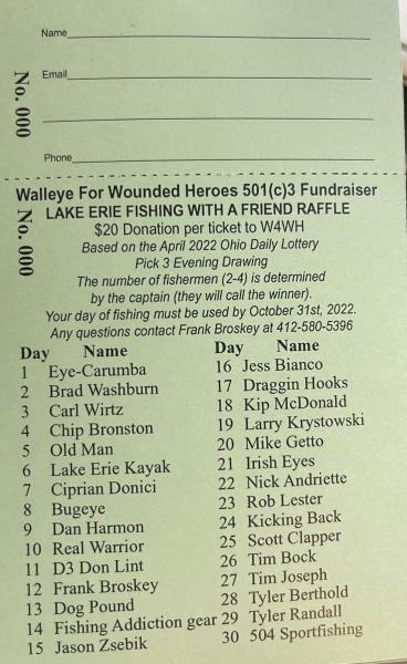 Walleye for Wounded Heroes fishing with a friend fundraiser-w4whticket-jpg