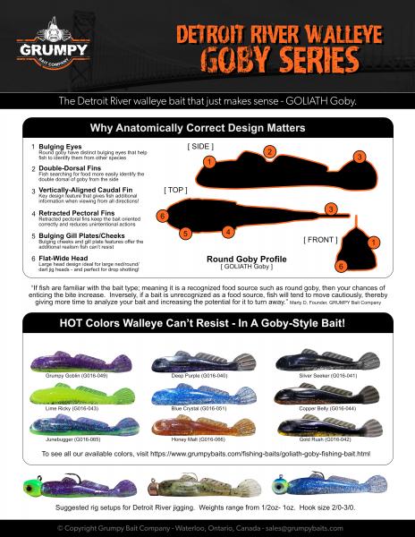 Walleye: Goby Series - by GRUMPY Bait Company - Hot New Colors!-grumpy-bait-company-detroit-river-walleye-goby-series-flyer-1-jpg