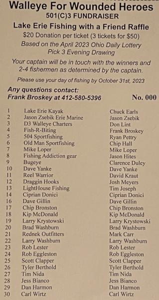 Last chance for Walleyes for Wounded Heroes &quot;fishing with a friend&quot; raffle tickets-w4whraffletix-jpg